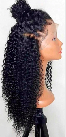 Customised Burmese Double Drawn Curl Lace Front Wig